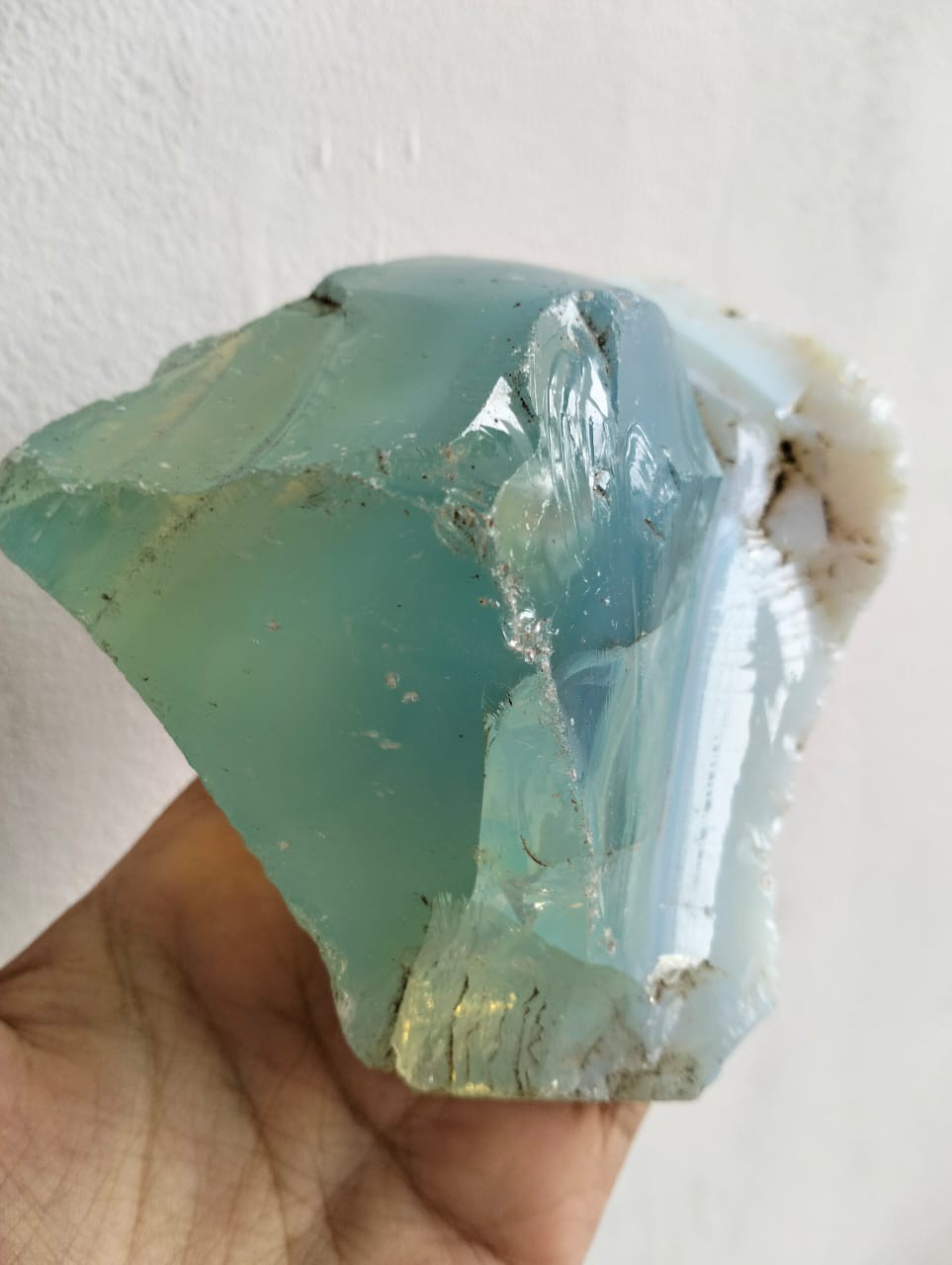 494 Grams Soft Green, White And Blue Aqua Raw Monatomic Andara Crystal AQ05