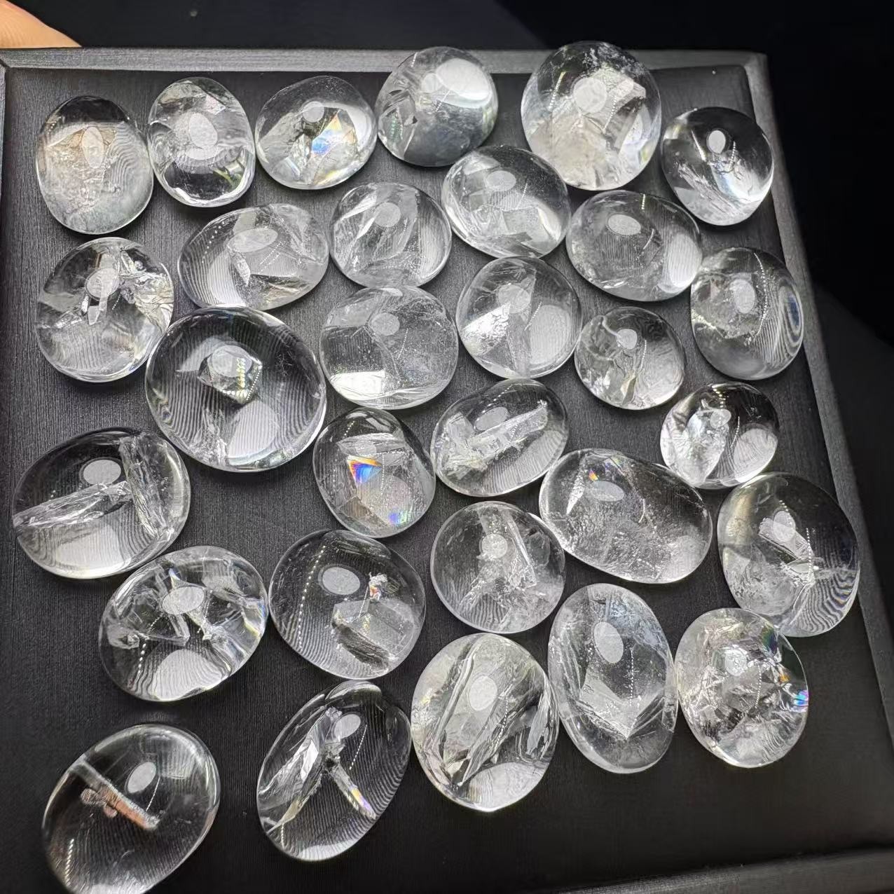 Natural crystal inlay ring bezel, size: 12 to 18mm