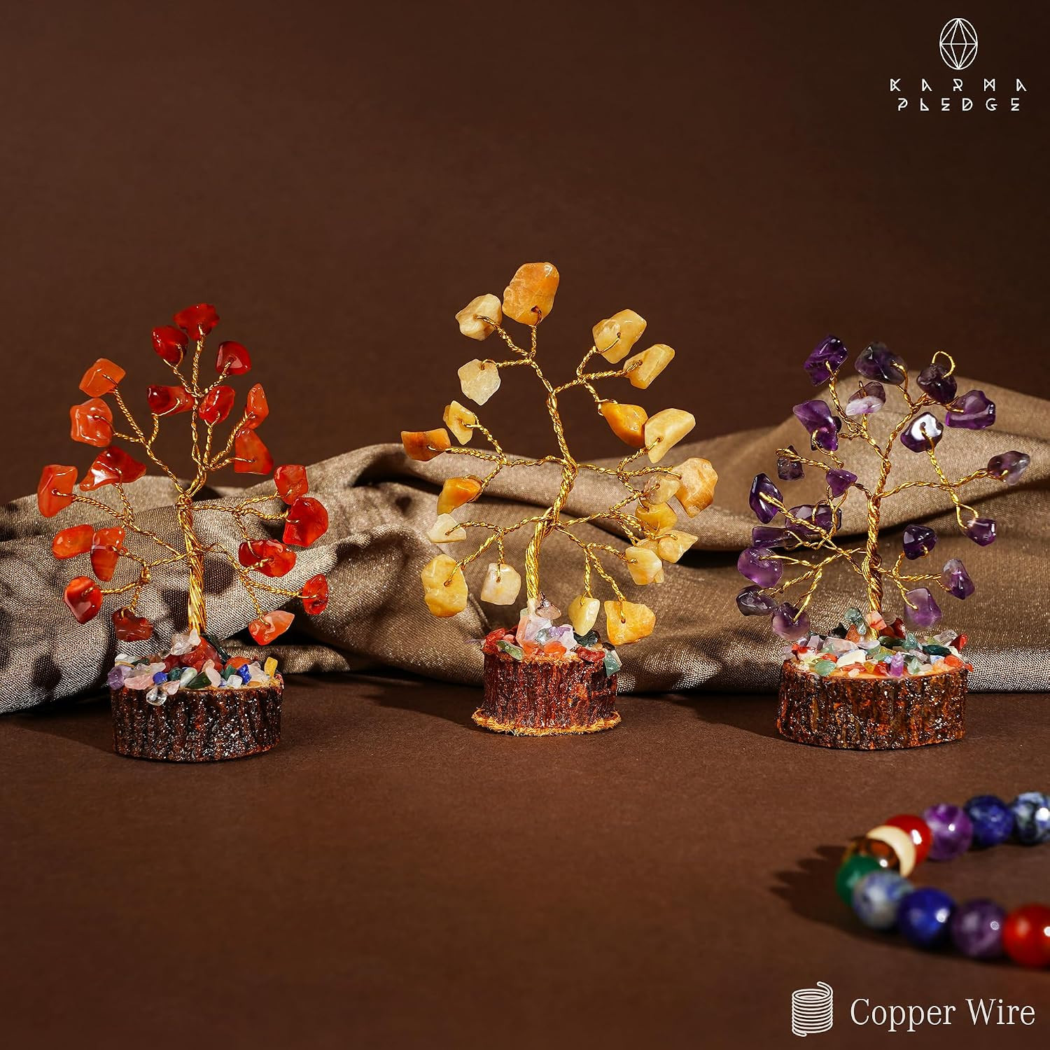 Crystal Tree Set of 12 Unique Birthday Gifts for Women, Sister, Mom, Home Office