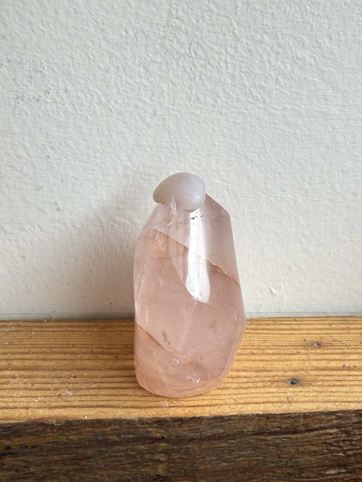 Fire Quartz Crystal Mini Flame and palm stone set of 2 natural healing decor