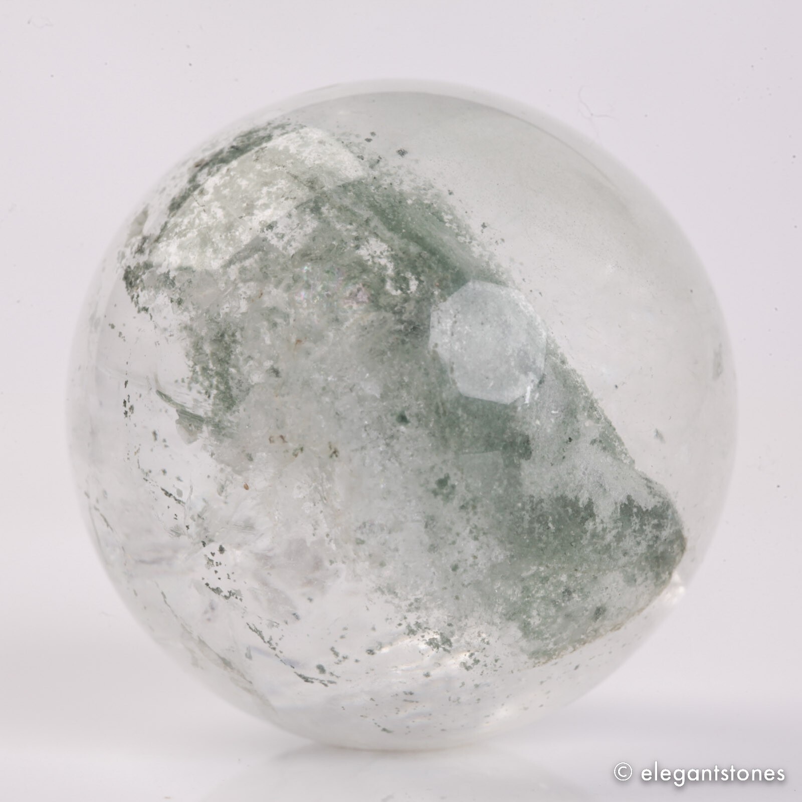 60g35mm Natural Garden/Phantom/Ghost/Lodolite Quartz Crystal Sphere Healing Ball