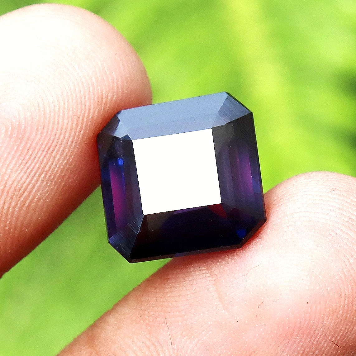 Natural Purple Sapphire Certified Loose Gemstone Radiant Shape 12-13 Ct