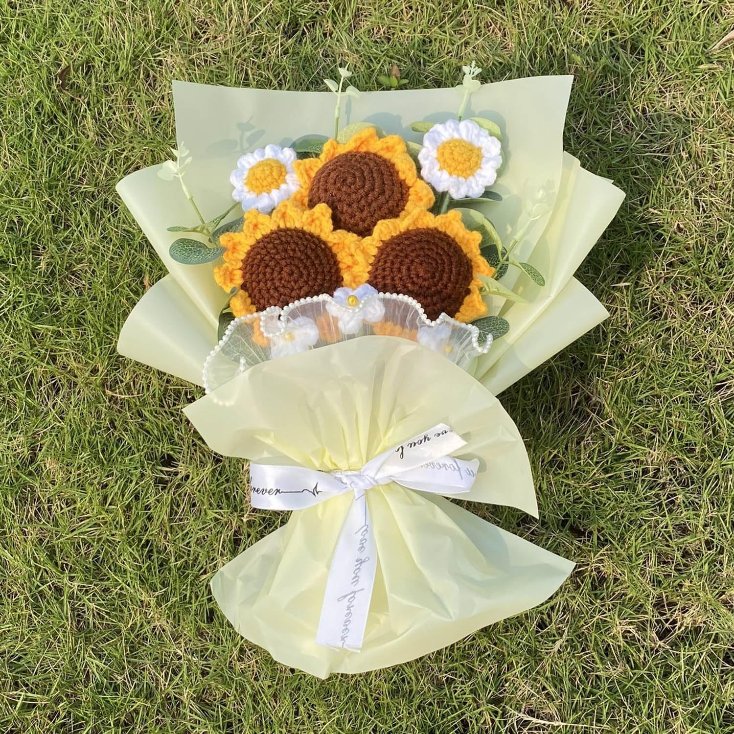 Tokatan Completed Yellow Crochet 14 inches tall x 10 wide,