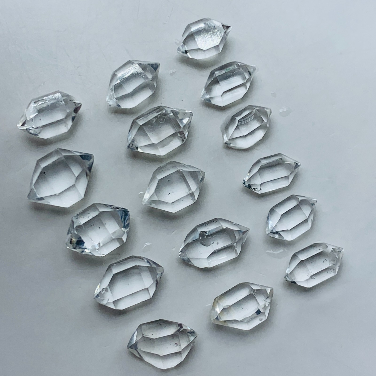 16PC small rare Herkimer diamond, quartz crystal, gemstone gift 20ct 8-10MM