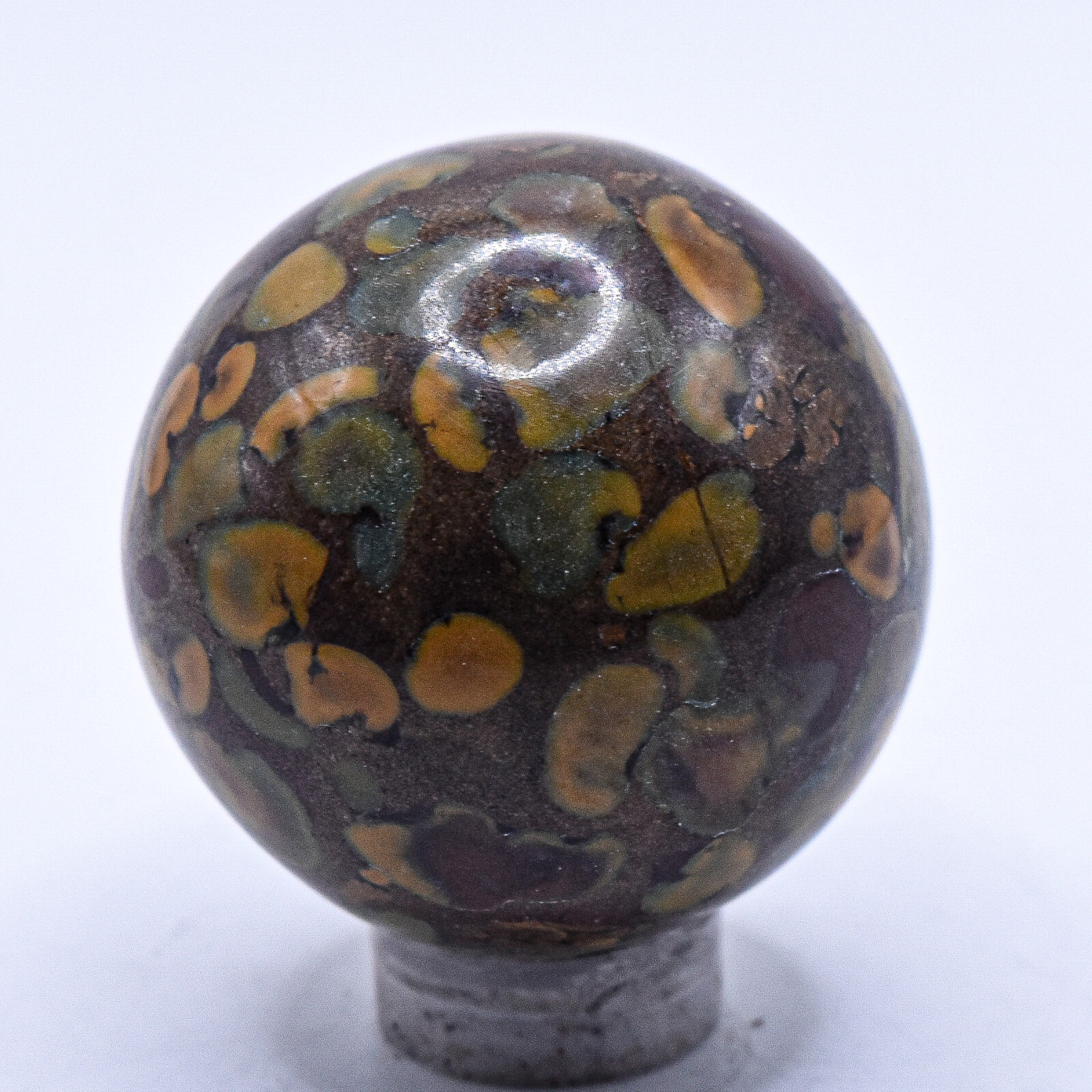36mm Ajooba Jasper Sphere Natural Fruit Jasper Crystal Ball Mineral Stone India