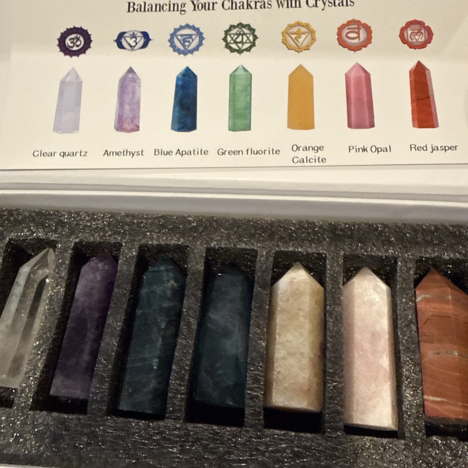 7-Chakra Natural Healing Crystals Set Raw Gemstones Collectible