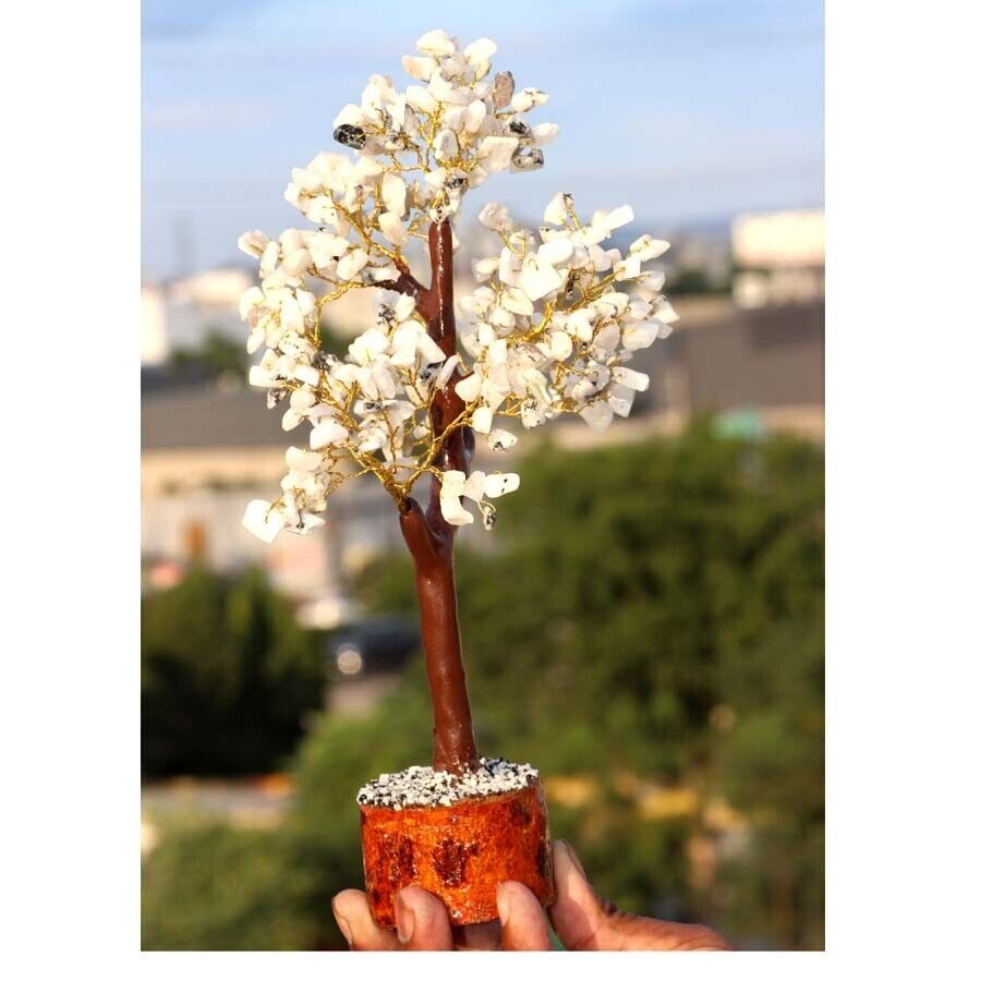 Rainbow Moonstone 300+ Handmade Ethnic Golden Branches Tree Decor 10.5″ GW MJ