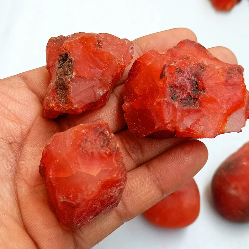 Raw Carnelian Natural Red Agate Healing Mineral Specimen Collectible Gift