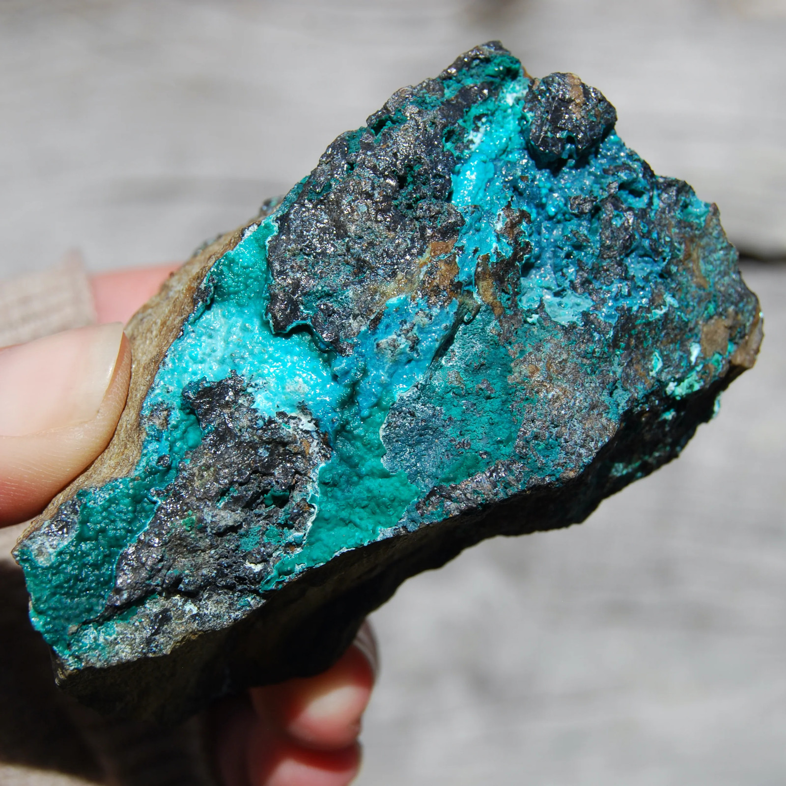 3.5in Silica Chrysocolla Crystal, Natural Raw Chrysocolla Malachite, Congo L8