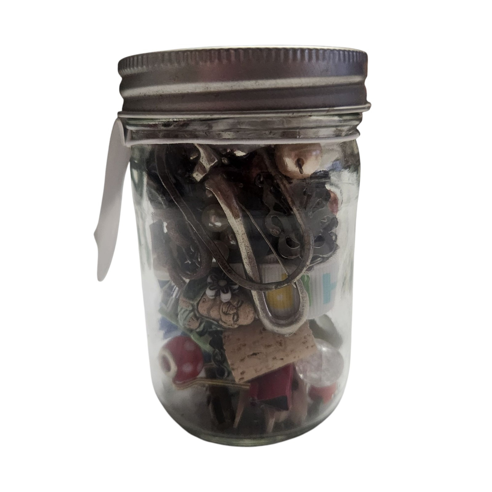 Crow Core Vintage Hand Picked Unique Craft and Trinket Treasures In Glass Jar