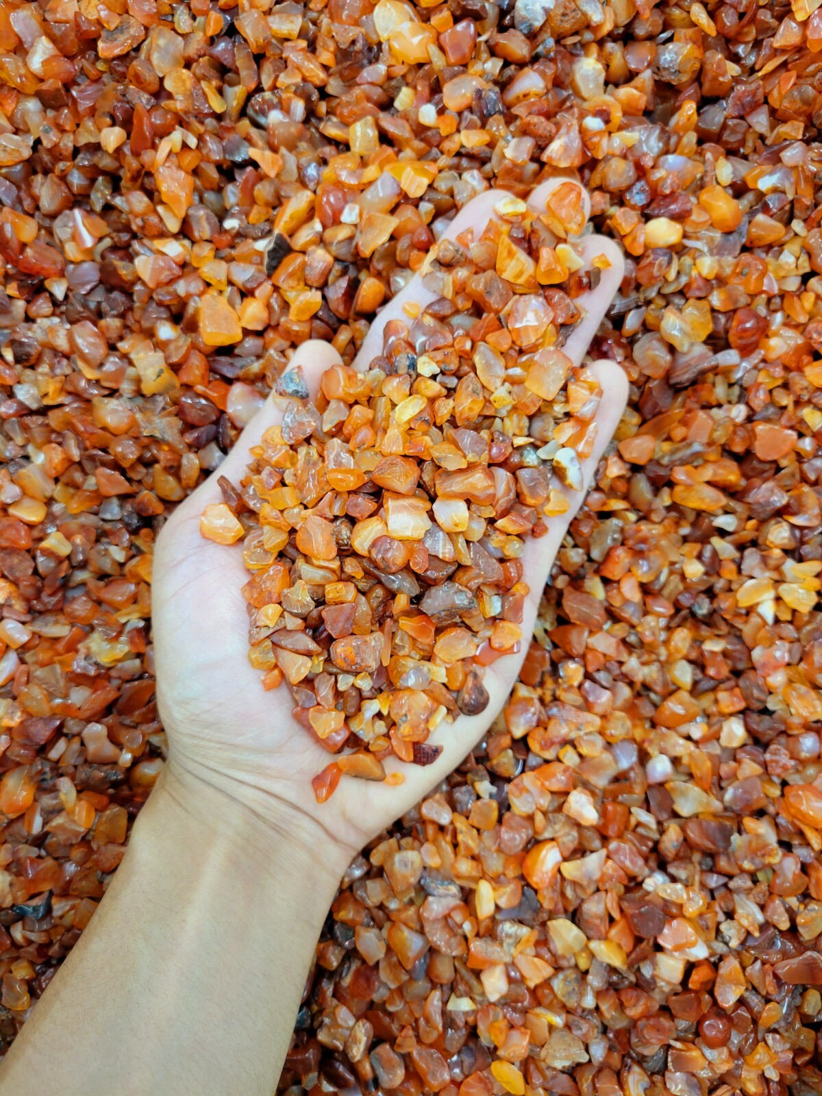Tumbled Carnelian Crystals Chips Bulk Gemstone Beads Undrilled Natural Stones