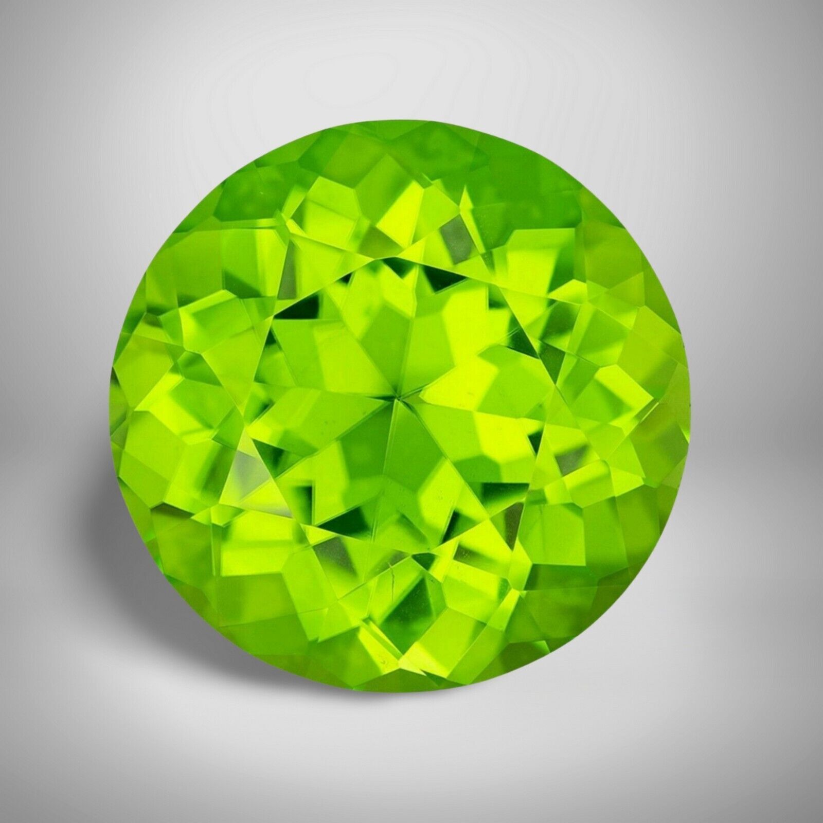 Peridot Round Cut Gemstone 3.50 Cts – 10 mm Lustrous Loose Gem