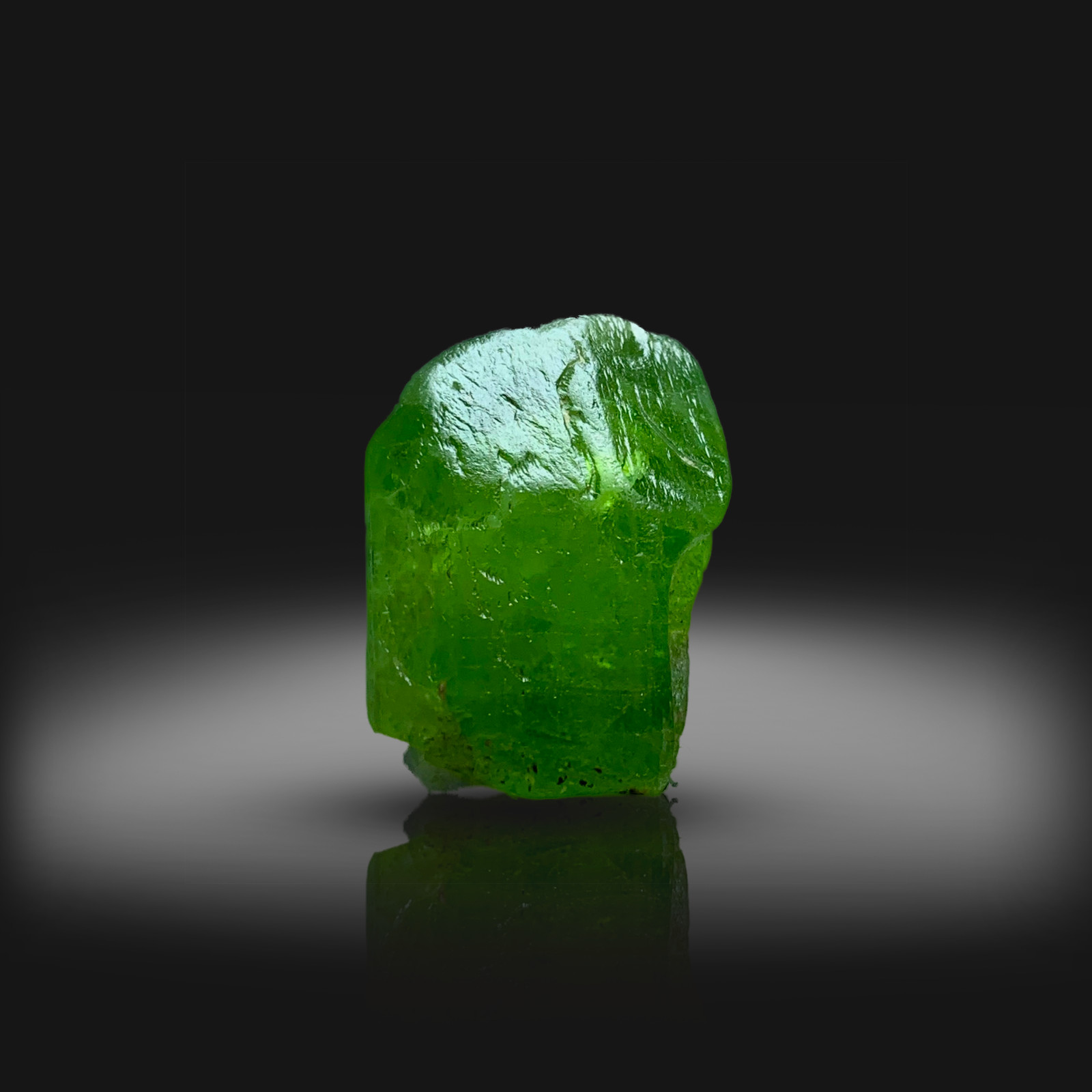 Etched Green Peridot Crystal Specimen | Pakistan, 64 Carats, 25 x 18 x 17 mm,