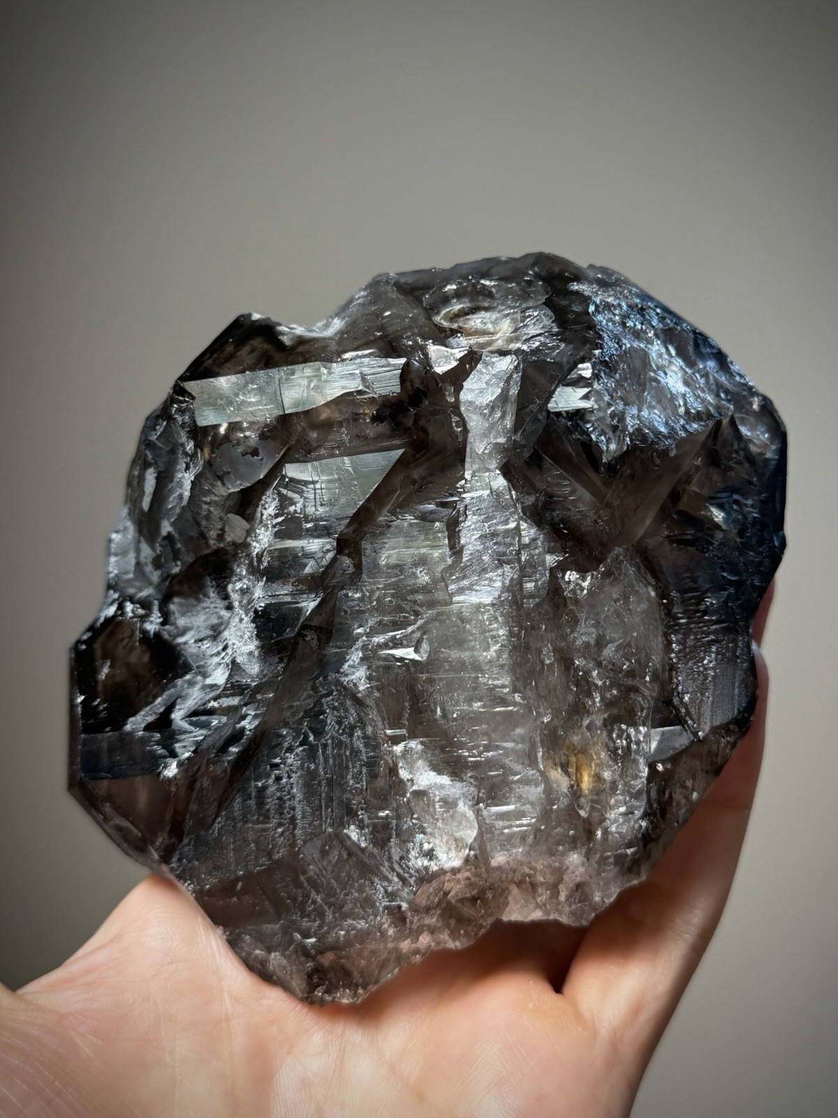 Enhydro Quartz Crystal Elestial Quartz Natural Smoky Quartz Smoky Elestial Brazl