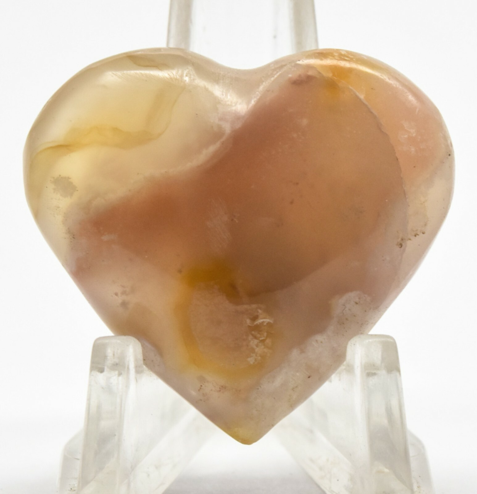 32mm Ocean Jasper w/ Chalcedony Plum Agate Crystal Mineral Heart – Madagascar