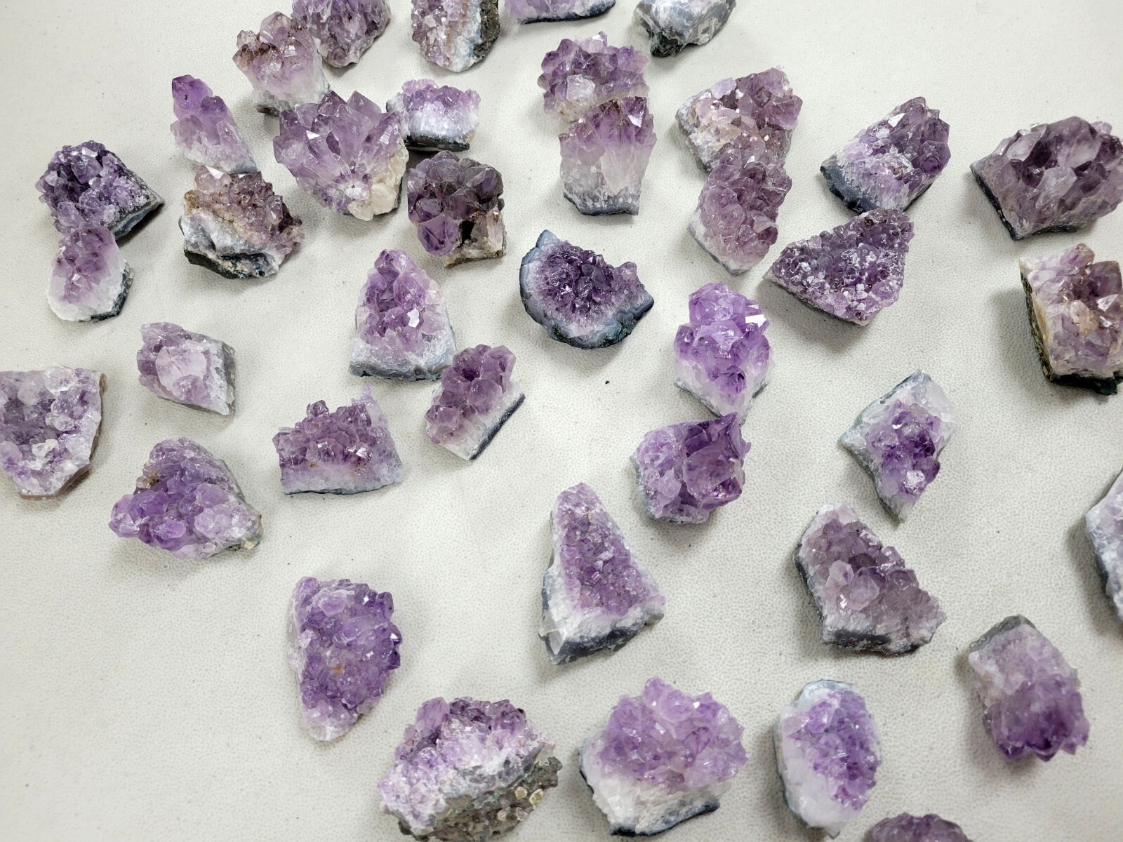 Mini Amethyst Clusters Druzy Geodes Bulk Wholesale Crystal Gems from Brazil