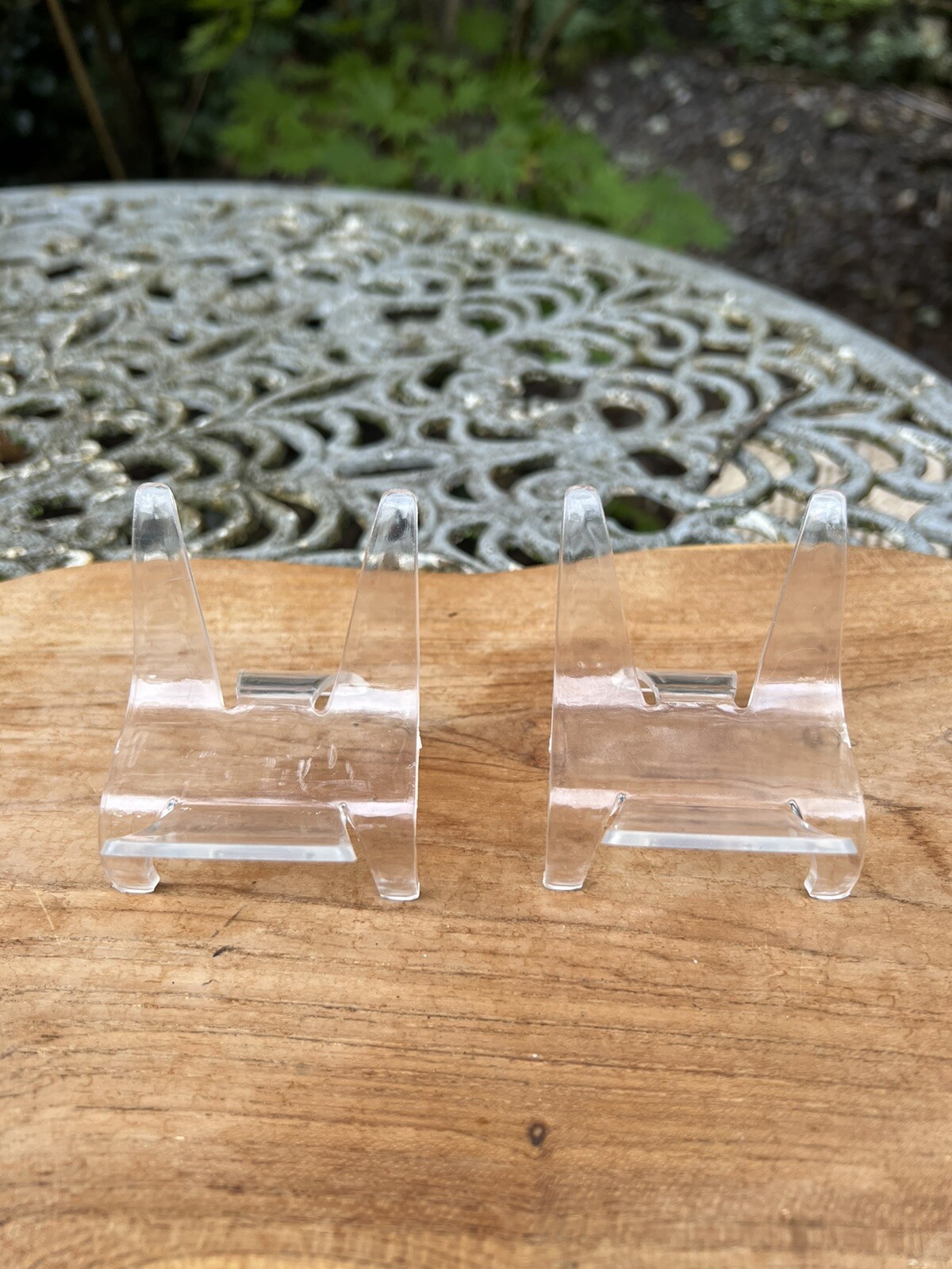 Plastic Crystal Stand Display for Hearts Slabs Slices x 2 6cm