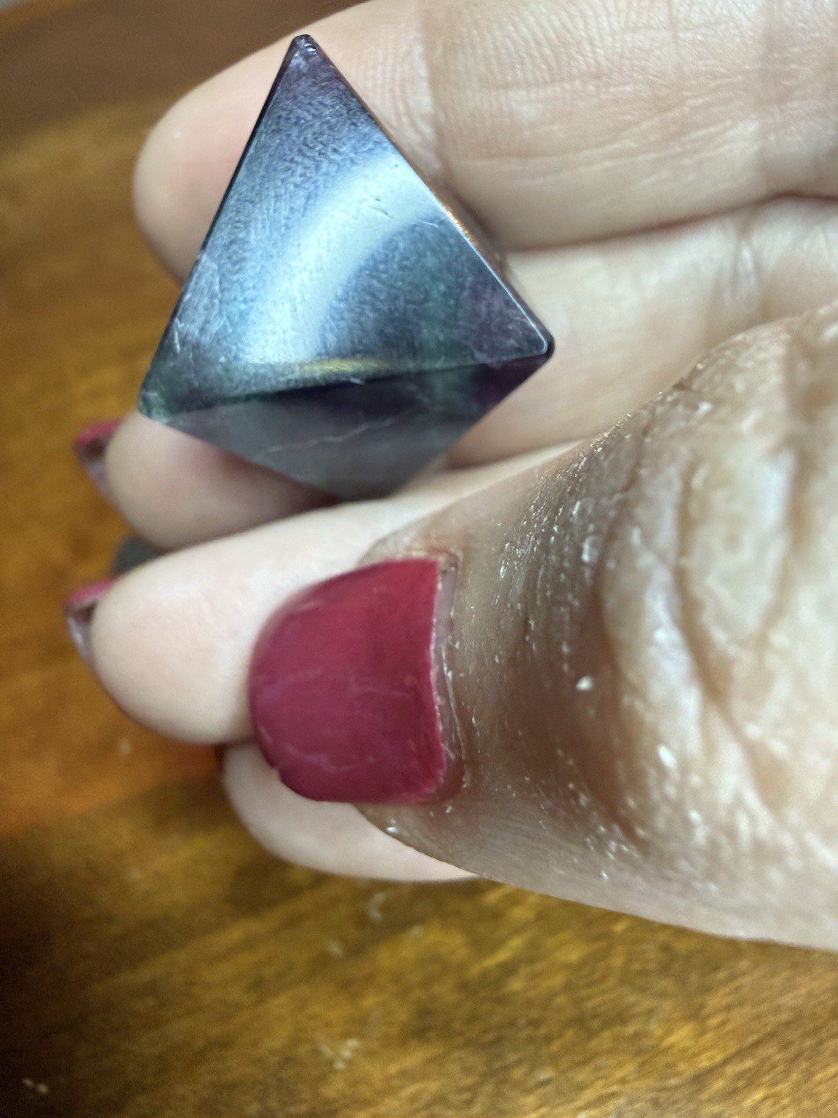 Fluorite Octahedron Natural Cleaved Polished Stunning Colors