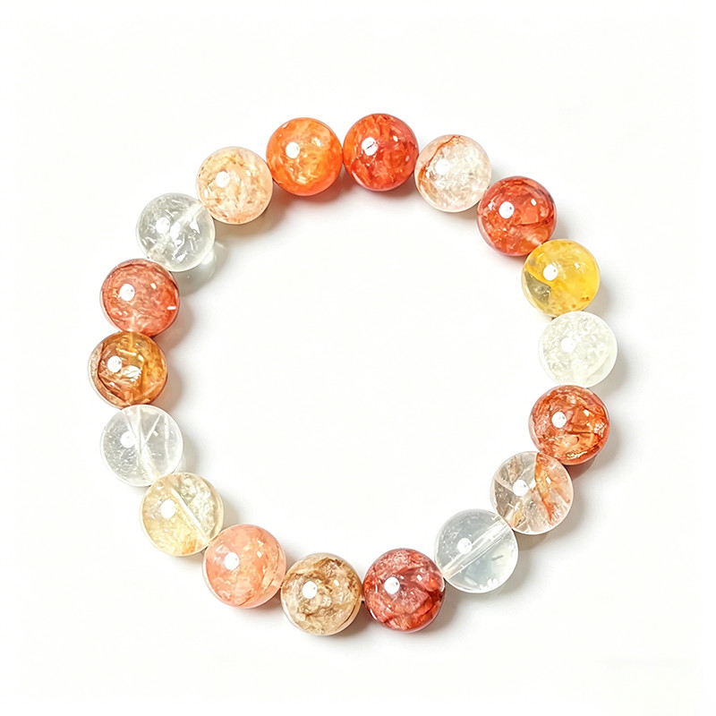 Natural Fire Quartz Bracelet Beaded Bracelet Healing Crystal Fashion Jewelry