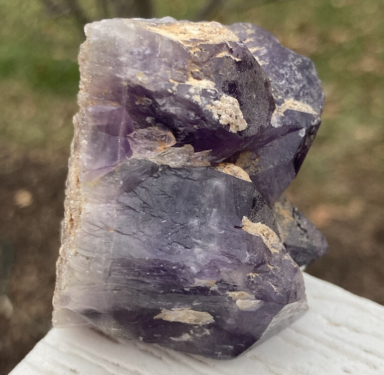 Dark Purple AMETHYST Quartz Healing Crystal Point Cluster MUMBWA ZAMBIA 2.24″