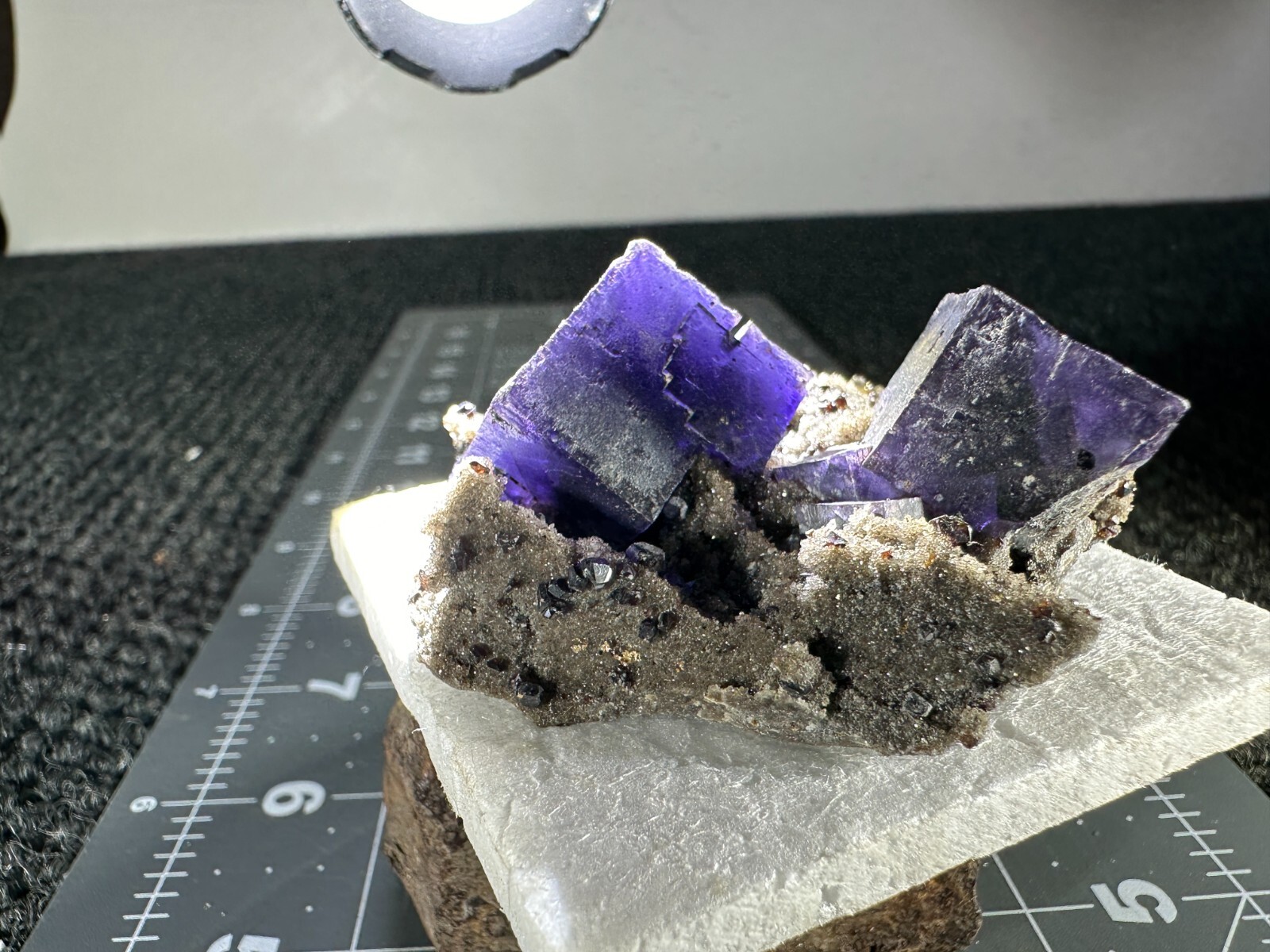 ➤2-1/2″ -Near Perfect DEEP PURPLE FLUORITE with SPHALERITE/LEAD Cave In Rock➤245