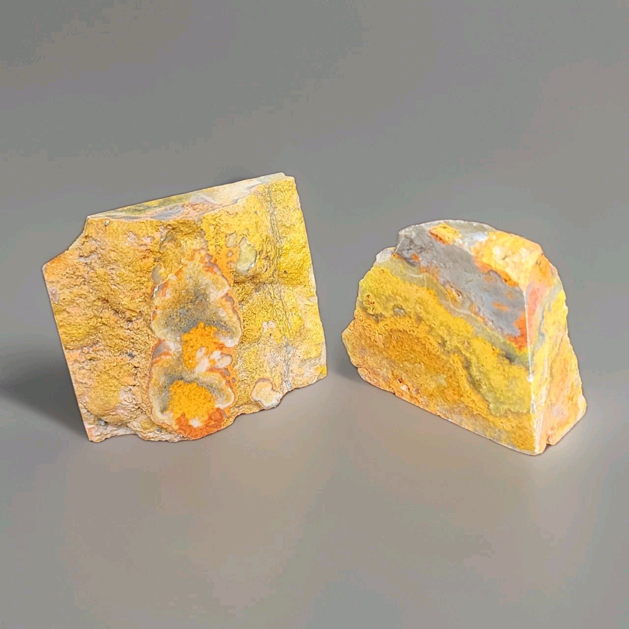 Lot Of 2 Natural Bumblebee Jasper Polished Freeform Slabs 128g – USA