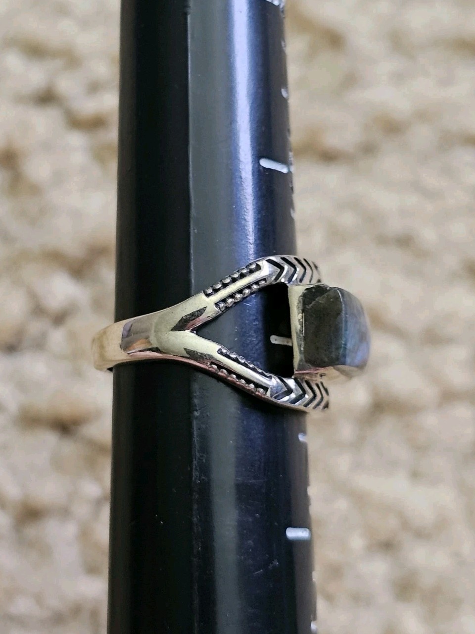 Sterling Silver Labradorite Ring, Size 6, Crystals & Stones, Mineral Specimen