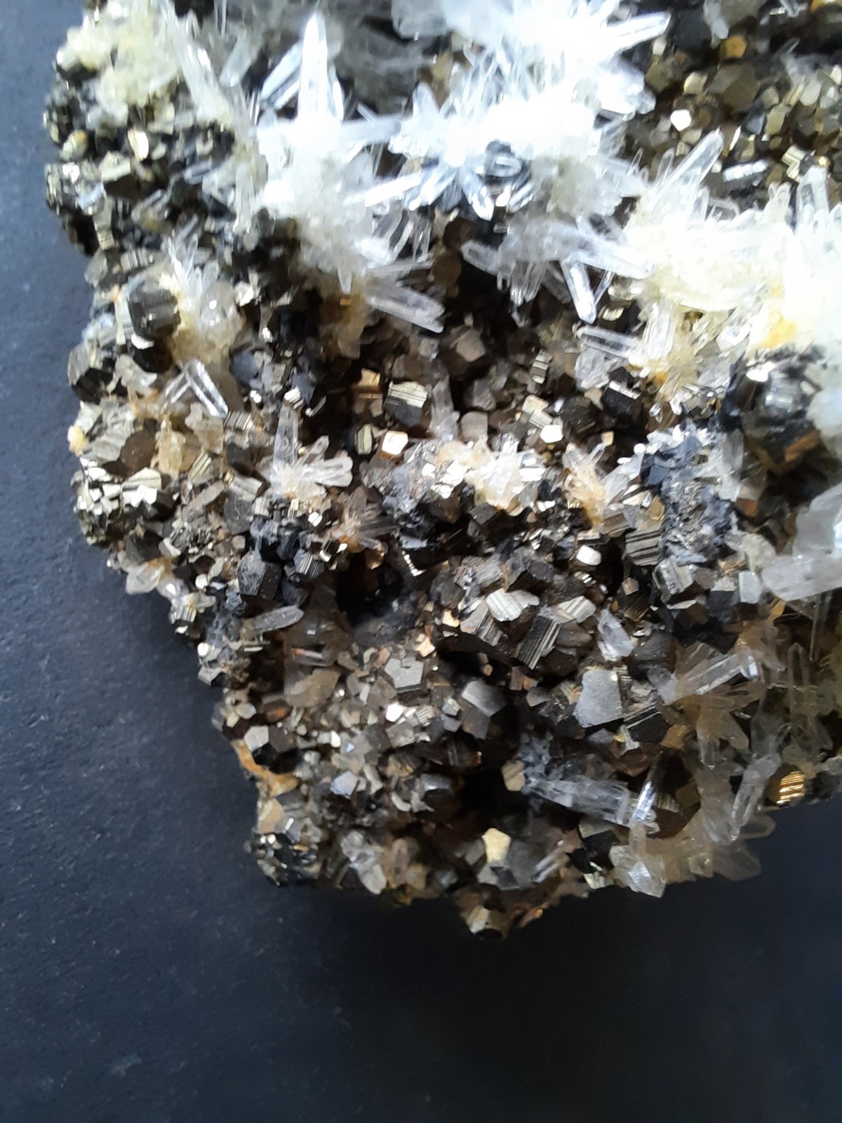 Gorgeous Quartz Crystals with Pyrite Combination, from Peru 200g