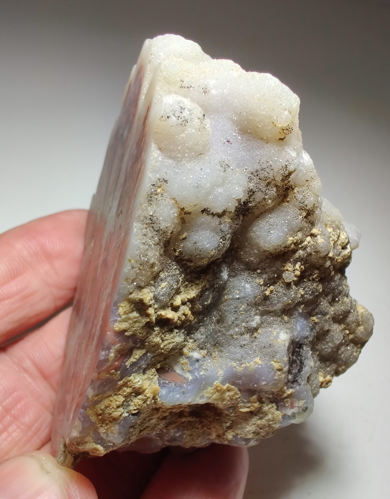 Excellent Youngite specimen, fluorescent. Guernsey, Wyoming. 232 grams.