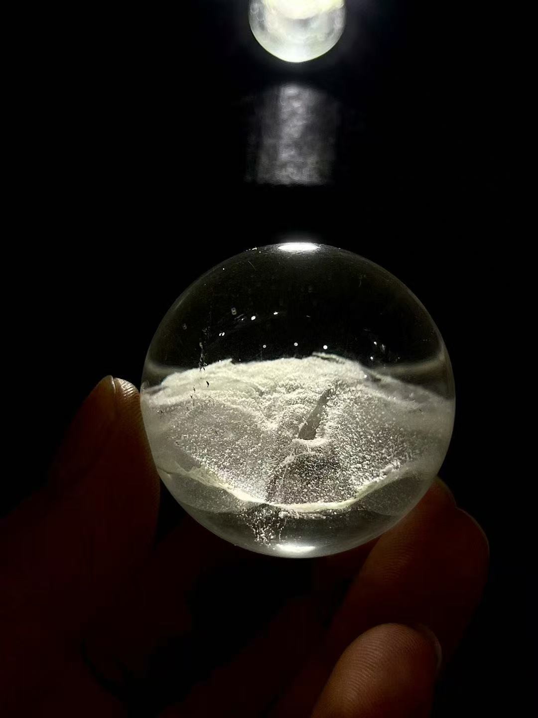 41mm Natural clear crystal sphere quartz polished ball Reiki heal energy