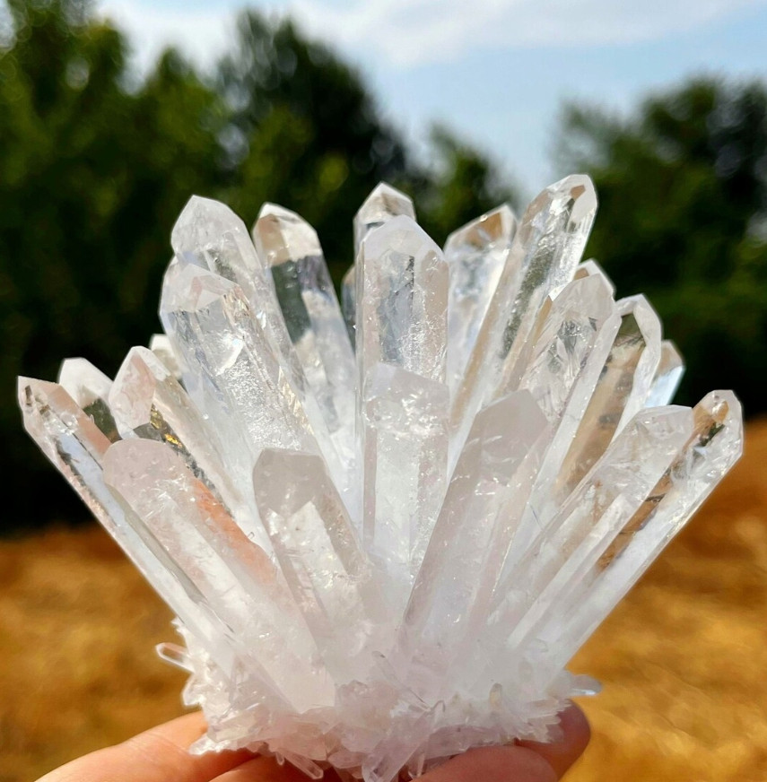 Natural Clear Quartz White Crystal Cluster Raw Mineral Specimen Reiki Home Decor