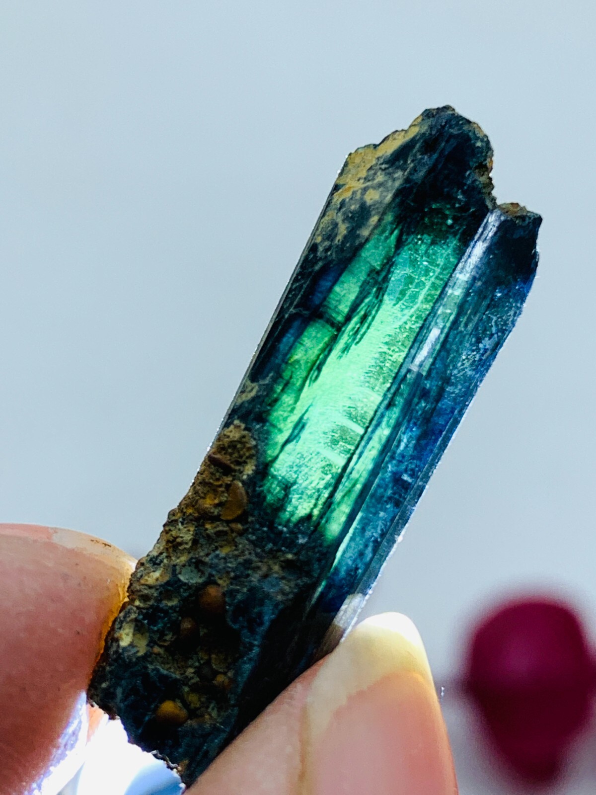 10ct 30mm TOP EXCELLENT BLUE GREEN VIVIANITE CRYSTALS Specimen FROM Brazil GEM