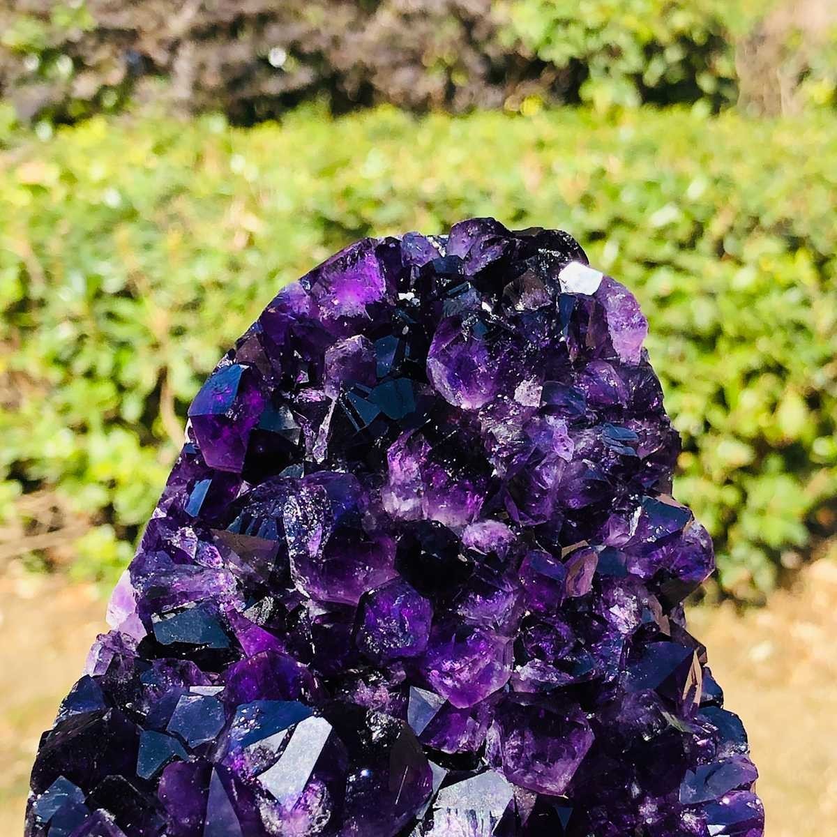 3.3LB Natural Amethyst geode quartz cluster crystal specimen Healing 3140