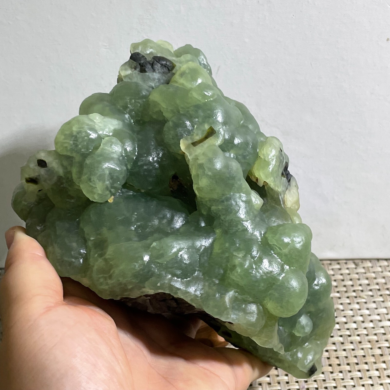 Natural green chalcedony grape agate crystal specimen Indonesia 1157g b105