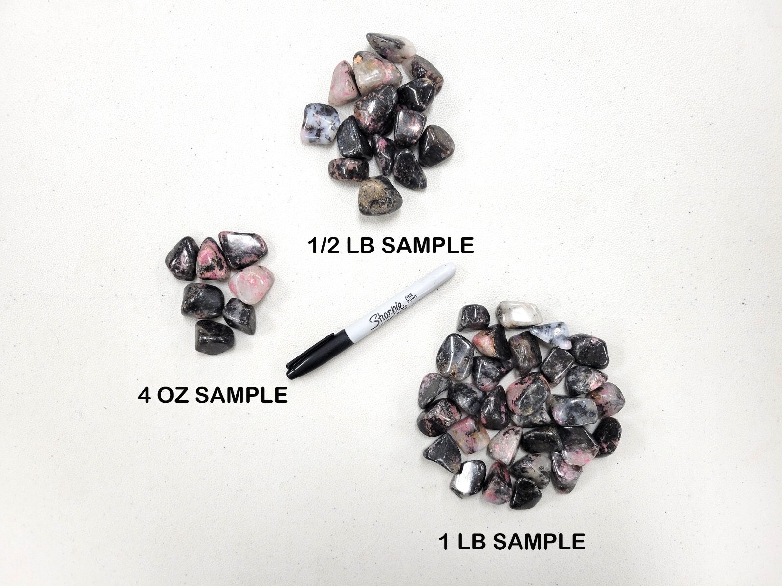 Bulk Tumbled Rhodonite Crystal Stones for Jewelry Making Healing and Crafting