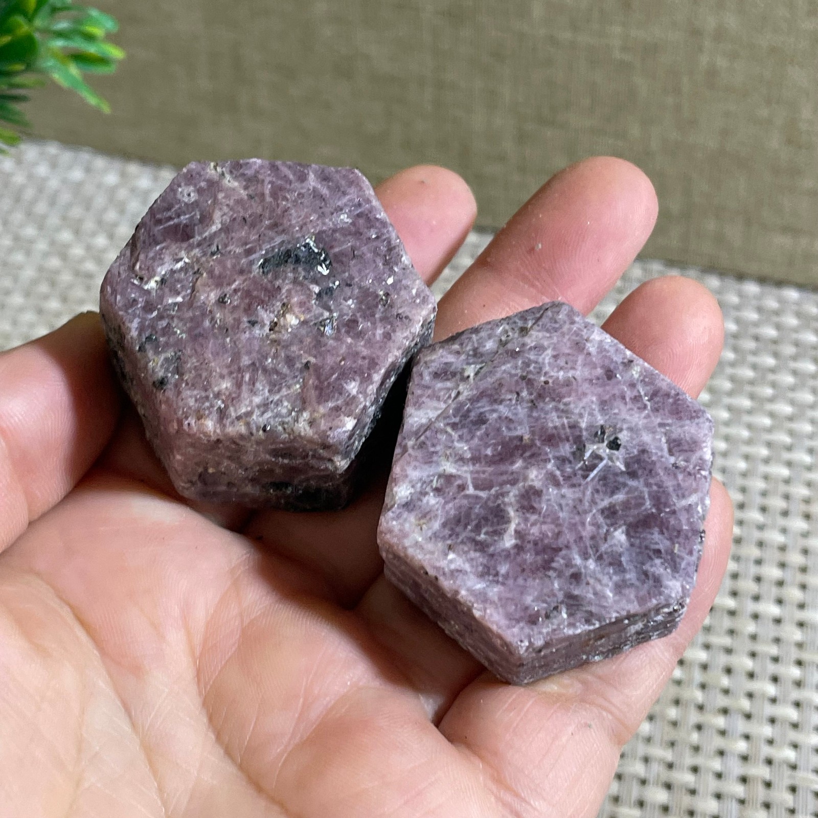 170g Red Corundum Ruby Rough Mineral Specimen reiki Healing 2pcs