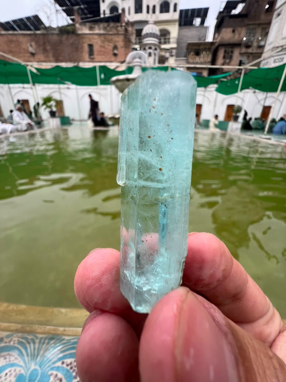 24GM | Gemmy Sky Blue Aquamarine Crystal Terminated Specimen | Skardu Pakistan