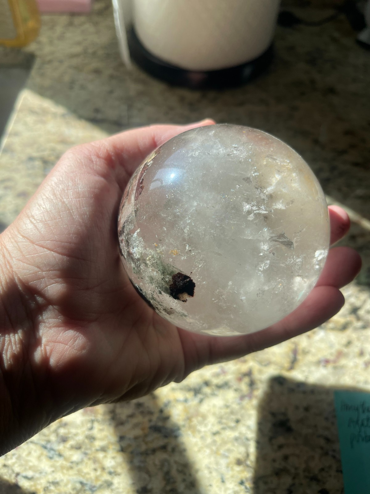 Natural High-Quality Clear Garden Quartz Sphere Crystal Ball 10″ diameter 3+LB