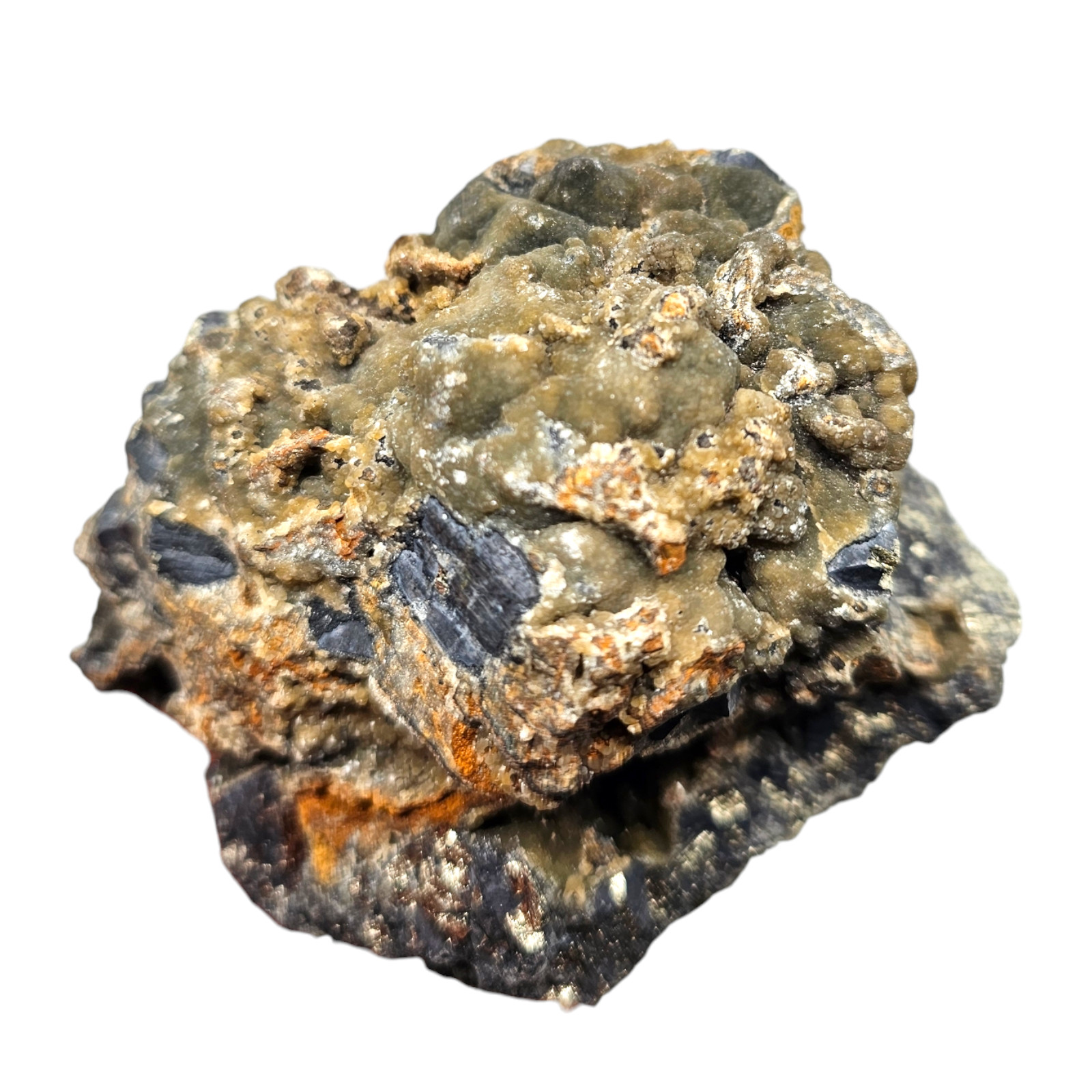 2.1 Lbs Smithsonite Mineral Specimen with Pyrite – 962 g 9x6x8 cm Ojuela Mine