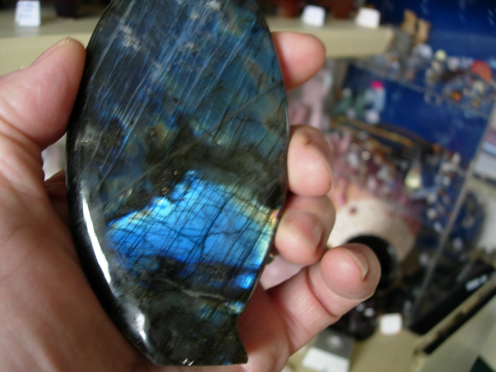 labradorite art deco style nude carving stunning flash