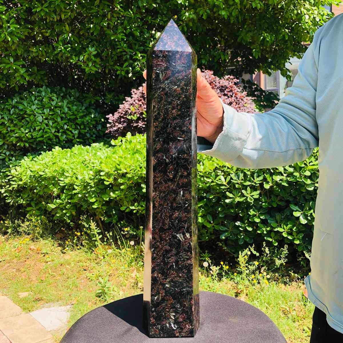 11.94LB Natural Fireworks Stone Obelisk Quartz Tower Crystal Wand Point Healing