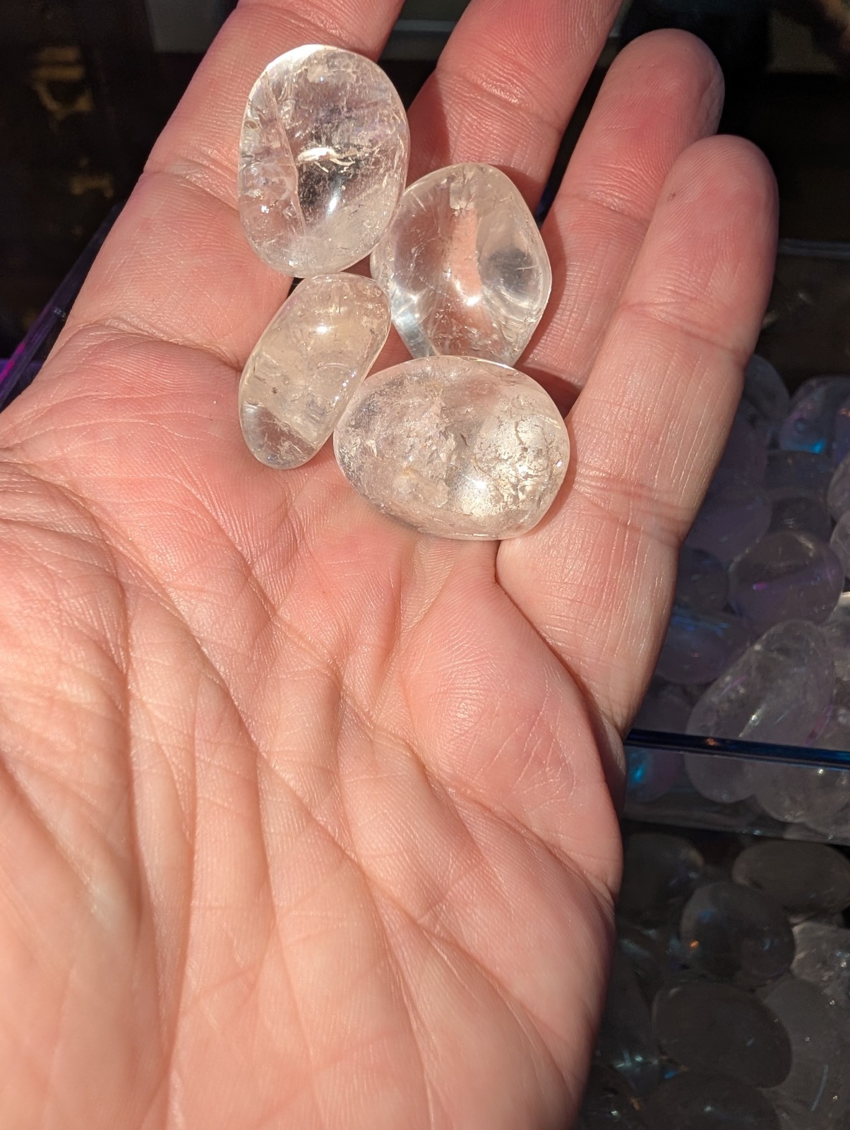Grade A Clear Quartz Tumbled Stone | Genuine Natural Crystal | 0.8–1.2″