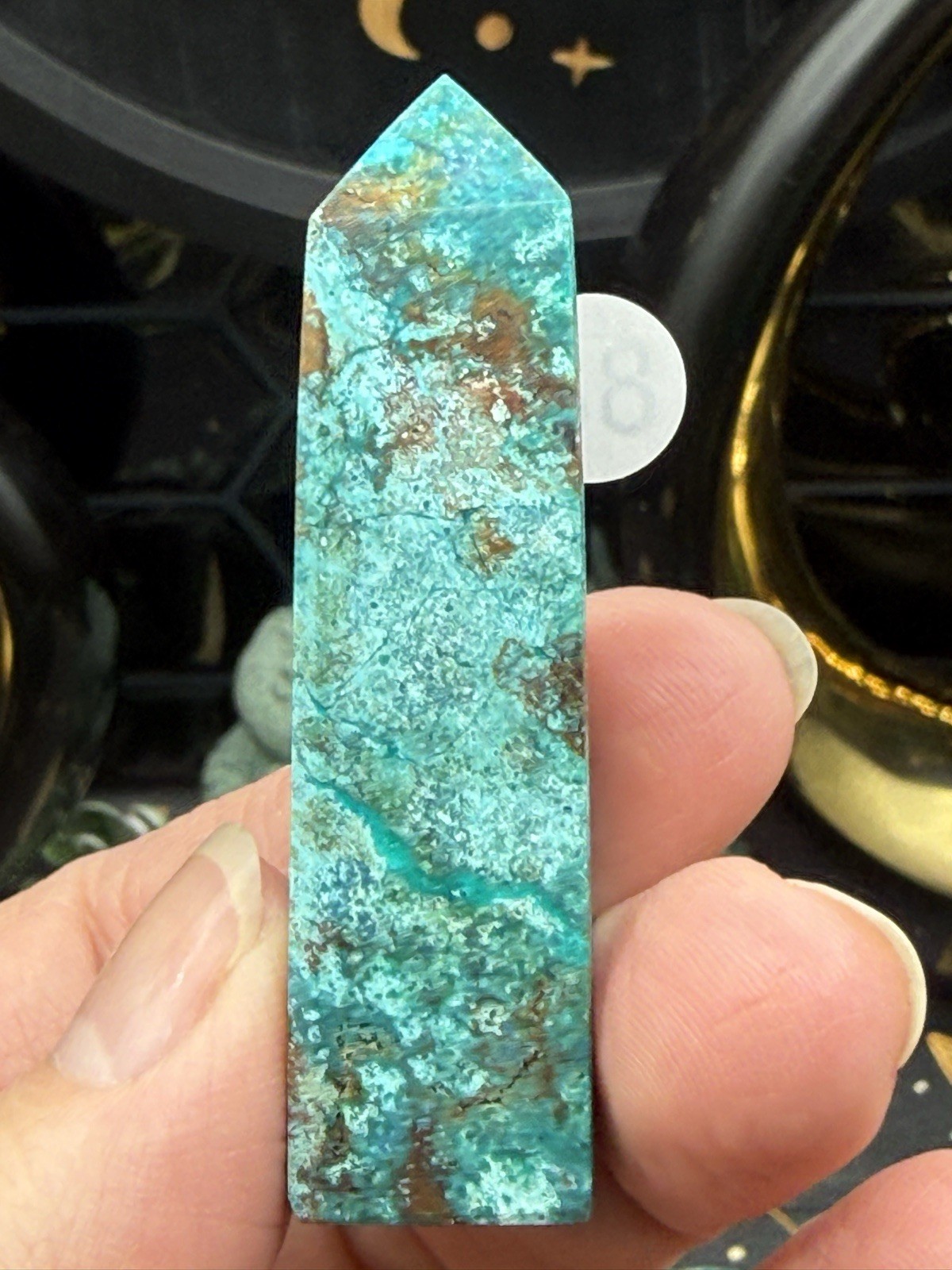 Natural Chrysocolla Small/mini Points Some hematite malachite Free shipping
