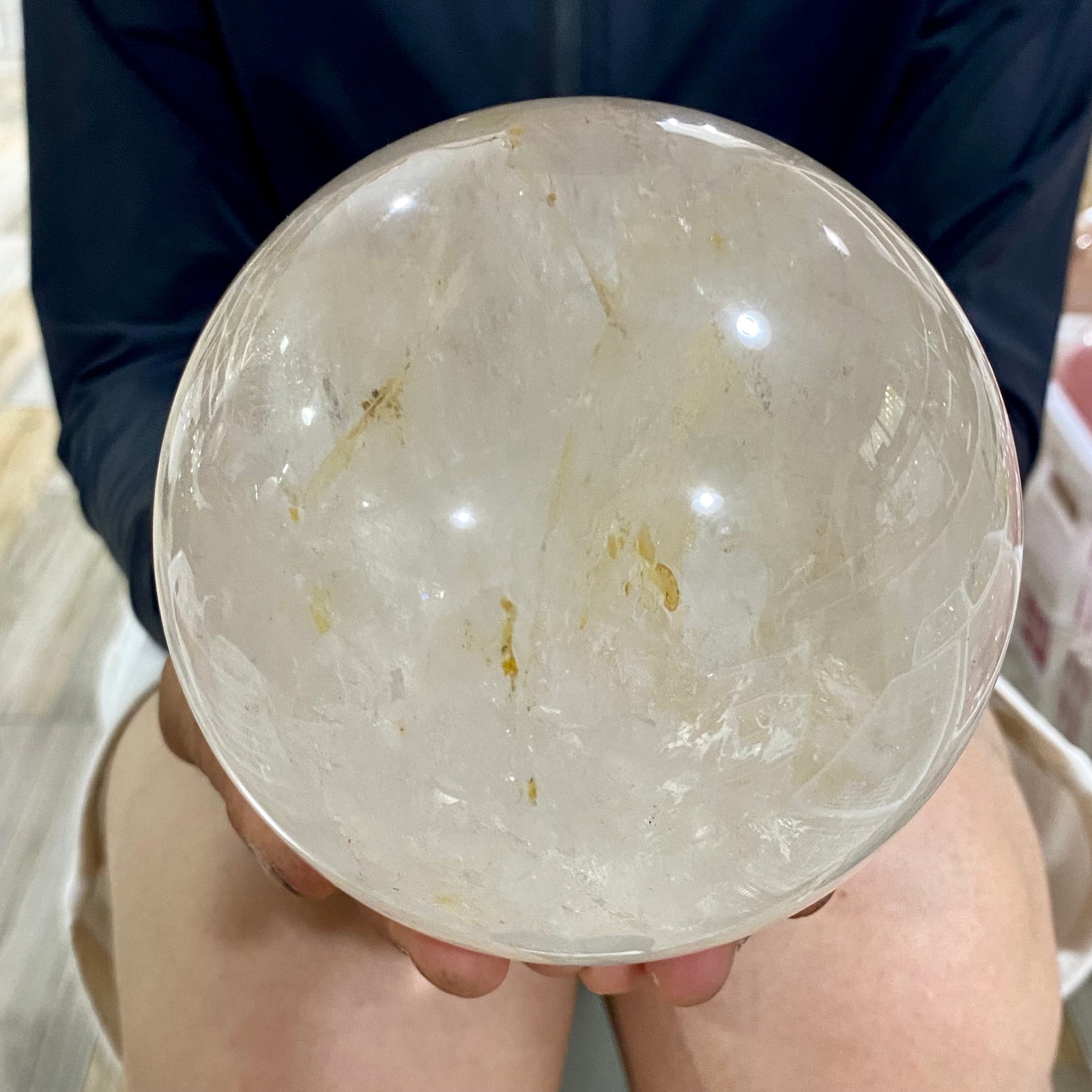 5.04LB Natural clear quartz sphere quartz crystal ball reiki Energy healing