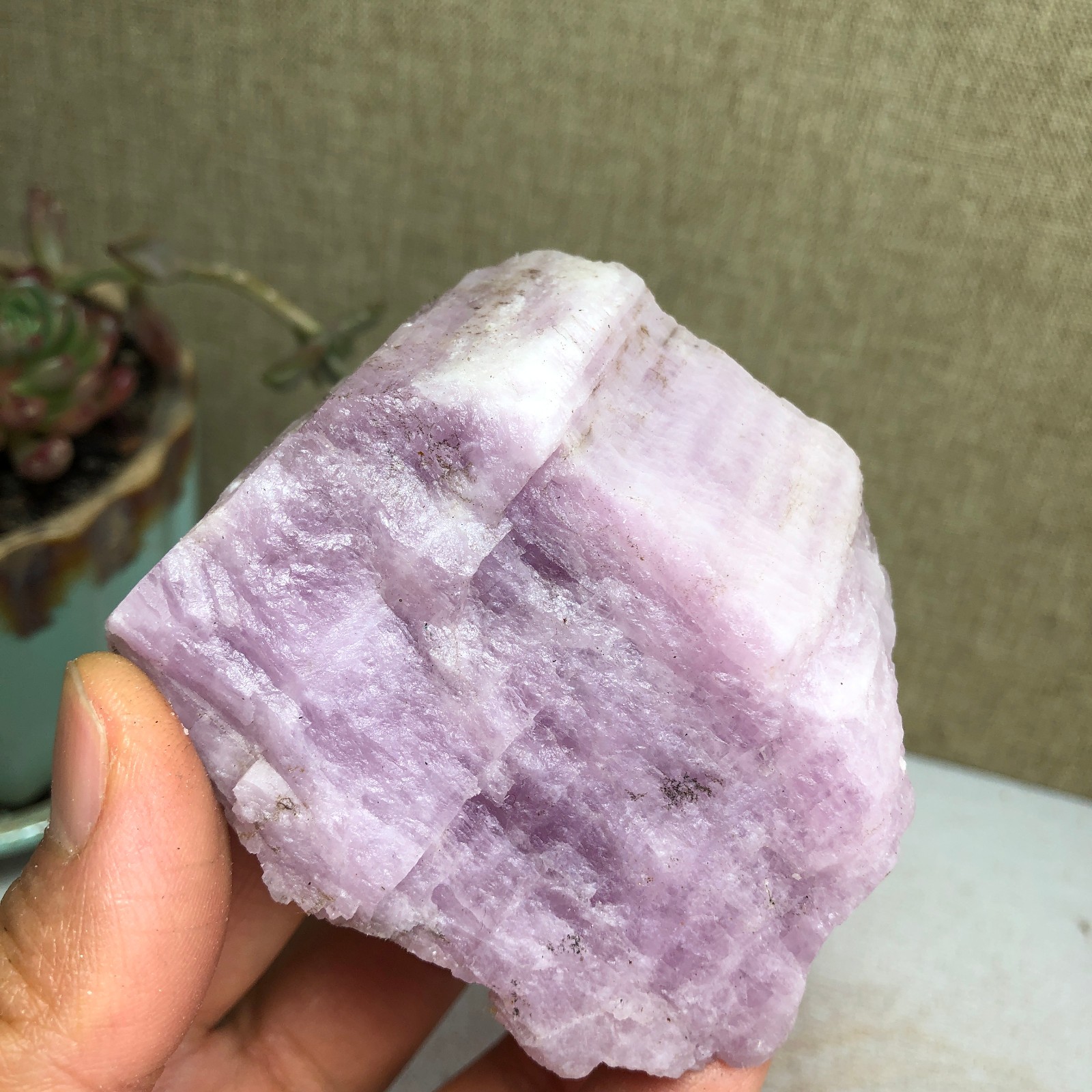 69-57-37mm NATURAL ROUGH KUNZITE PINK SPODUMENE CRYSTALS 194g A3647