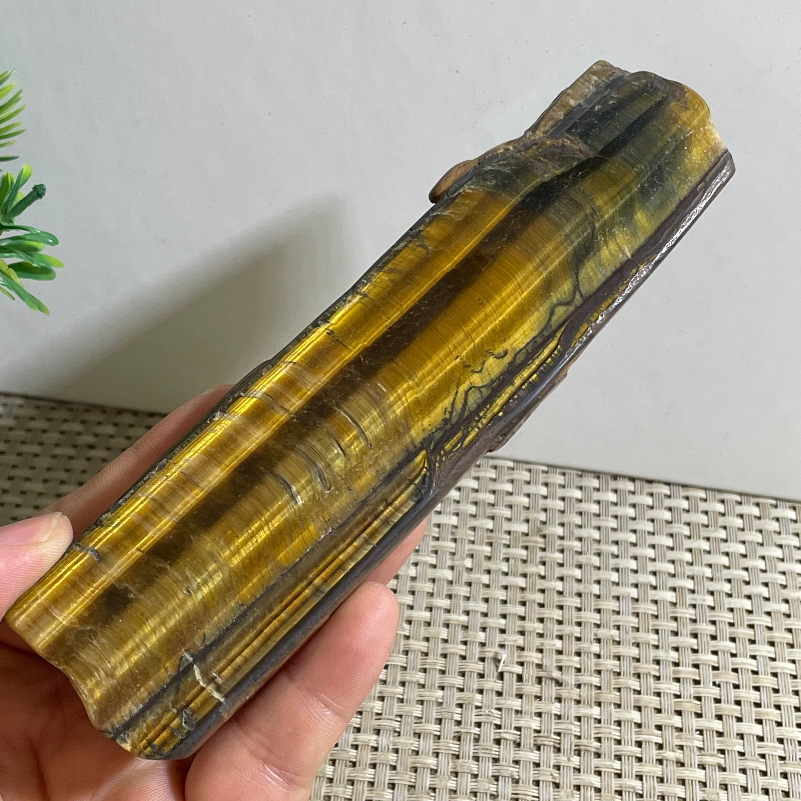 140g tiger’s-eye Rough Raw Stone Rock Specimen Reiki healing