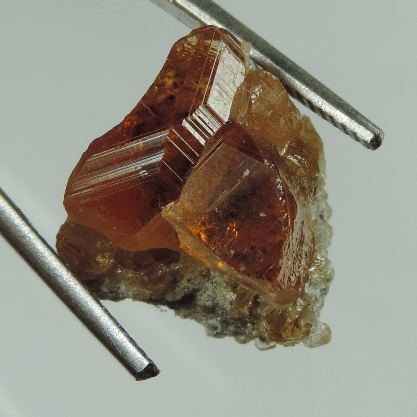 18.8 cts orange hessonite garnet crystal specimen jeffrey mine