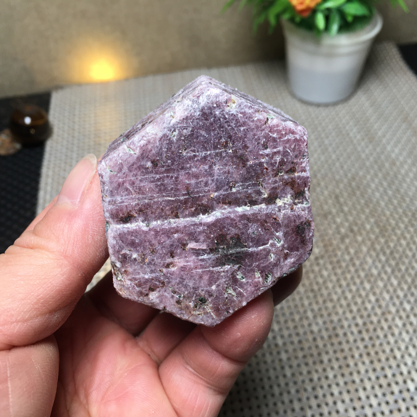 286g Natural Red Corundum Ruby Crystal Rough Mineral Specimen B1886