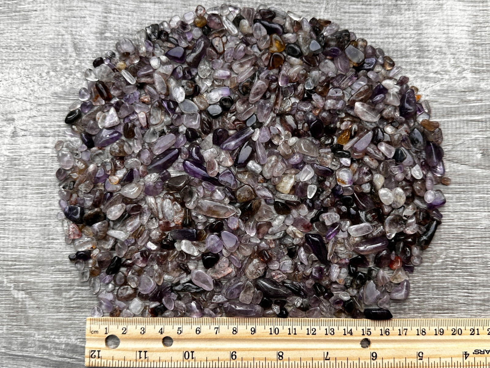 Grade A++ Super 7 Semi Tumbled Gemstone Mini Chips 5-15mm, Wholesale Bulk Lot
