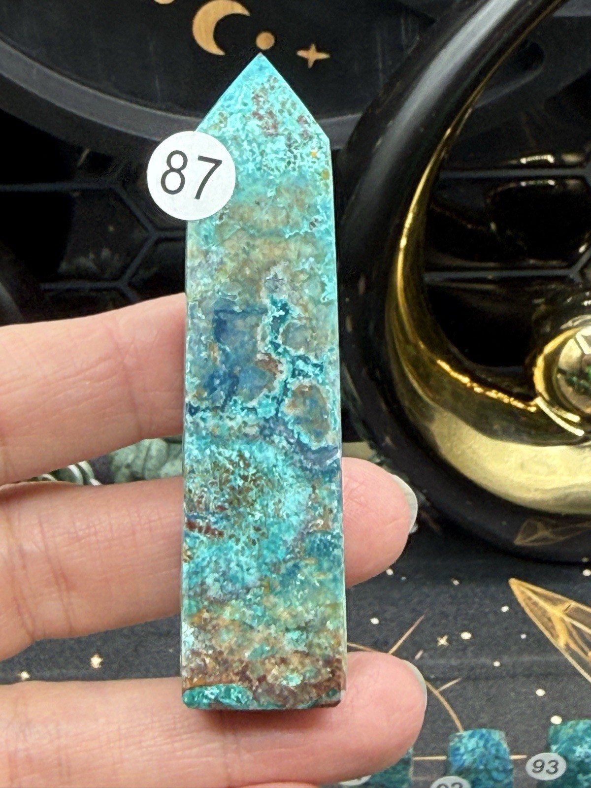 Natural Chrysocolla Small/mini Points Some hematite malachite Free shipping